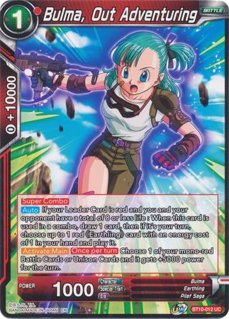 Bulma, Out Adventuring (BT10-012) [Rise of the Unison Warrior 2nd Edition] | Pegasus Games WI