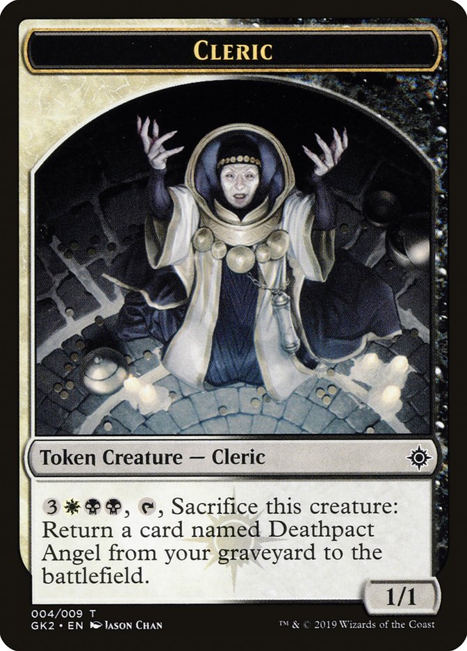 Cleric // Treasure Double-Sided Token [Ravnica Allegiance Guild Kit Tokens] | Pegasus Games WI