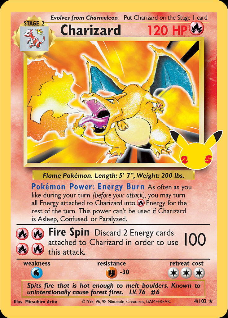 Charizard (4/102) [Celebrations: 25th Anniversary - Classic Collection] | Pegasus Games WI
