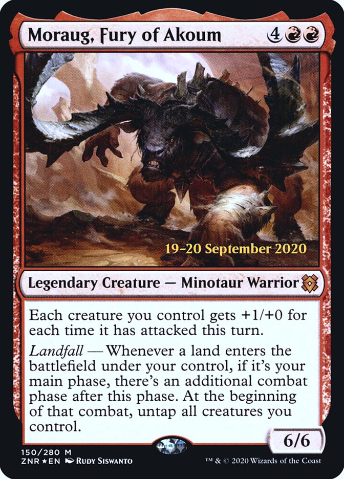 Moraug, Fury of Akoum [Zendikar Rising Prerelease Promos] | Pegasus Games WI