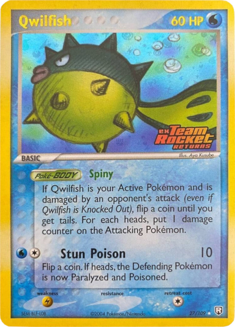 Qwilfish (27/109) (Stamped) [EX: Team Rocket Returns] | Pegasus Games WI