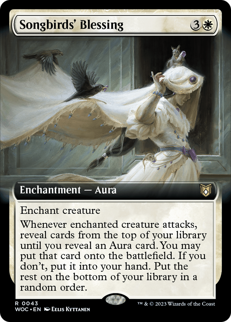 Songbirds' Blessing (Extended Art) [Wilds of Eldraine Commander] | Pegasus Games WI