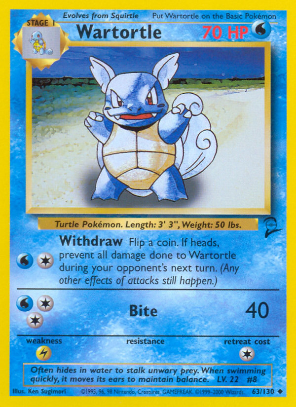 Wartortle (63/130) [Base Set 2] | Pegasus Games WI