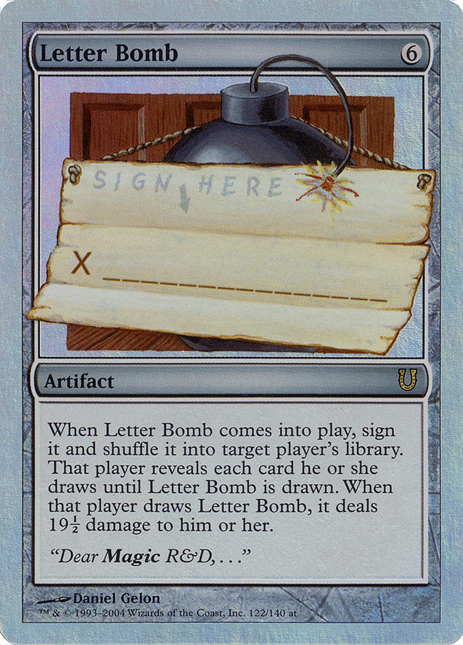 Letter Bomb (Alternate Foil) [Unhinged] | Pegasus Games WI