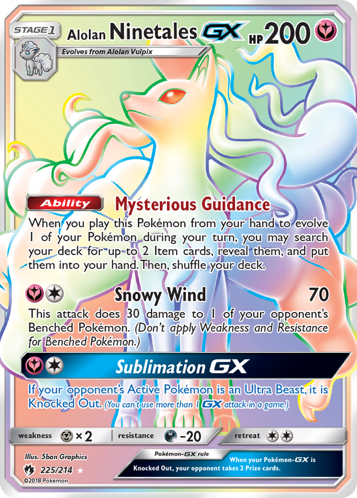 Alolan Ninetales GX (225/214) [Sun & Moon: Lost Thunder] | Pegasus Games WI