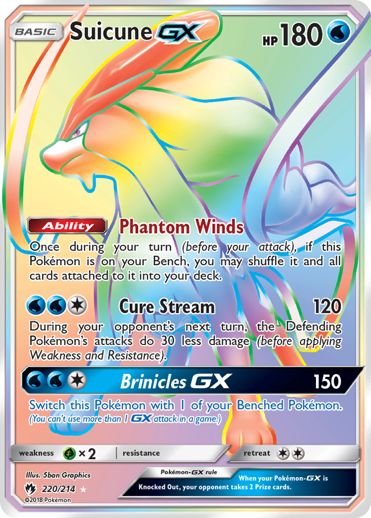 Suicune GX (220/214) [Sun & Moon: Lost Thunder] | Pegasus Games WI