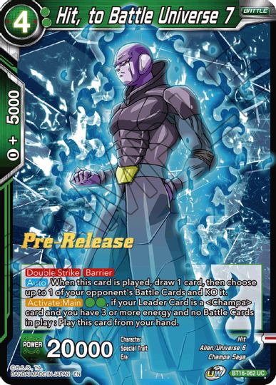 Hit, to Battle Universe 7 (BT16-062) [Realm of the Gods Prerelease Promos] | Pegasus Games WI