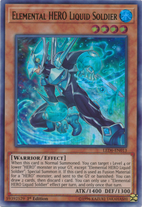 Elemental Hero Liquid Soldier [LED6-EN013] Ultra Rare | Pegasus Games WI