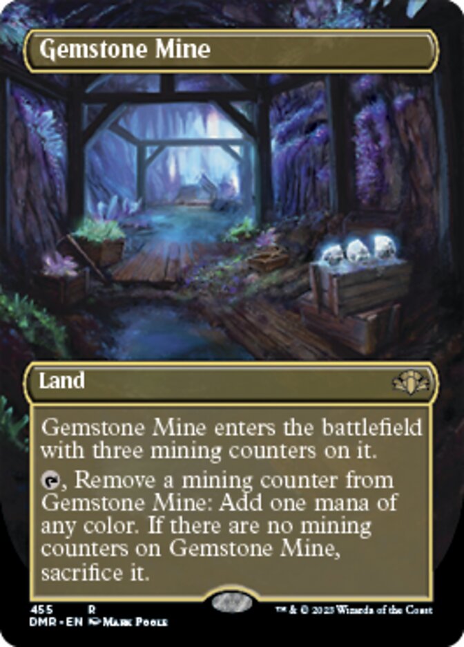 Gemstone Mine (Borderless Alternate Art) [Dominaria Remastered] | Pegasus Games WI