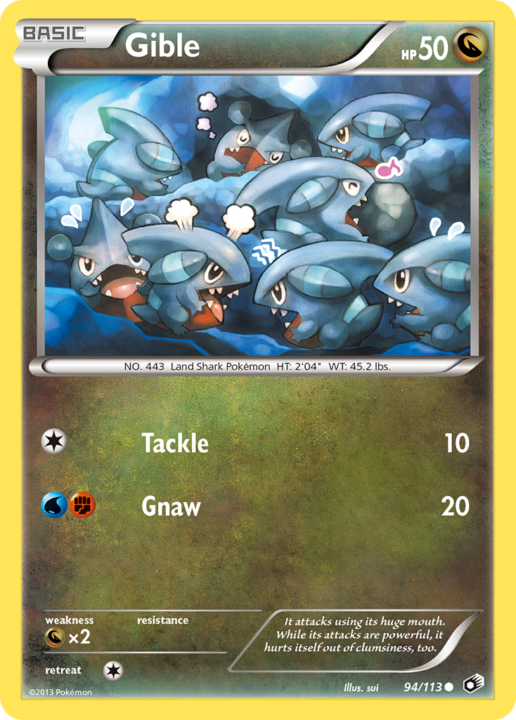 Gible (94/113) [Black & White: Legendary Treasures] | Pegasus Games WI