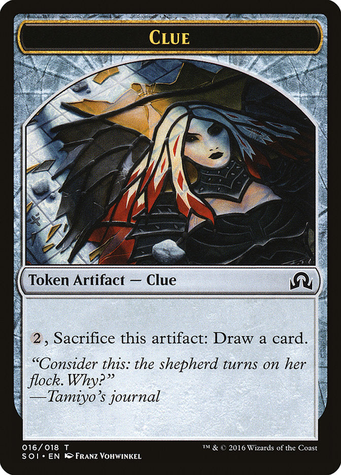 Clue Token (016/018) [Shadows over Innistrad Tokens] | Pegasus Games WI