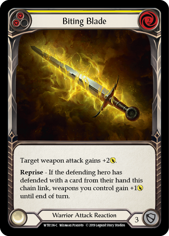 Biting Blade (Yellow) [WTR136-C] Alpha Print Normal | Pegasus Games WI