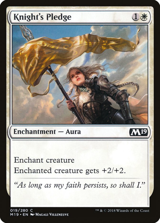 Knight's Pledge [Core Set 2019] | Pegasus Games WI