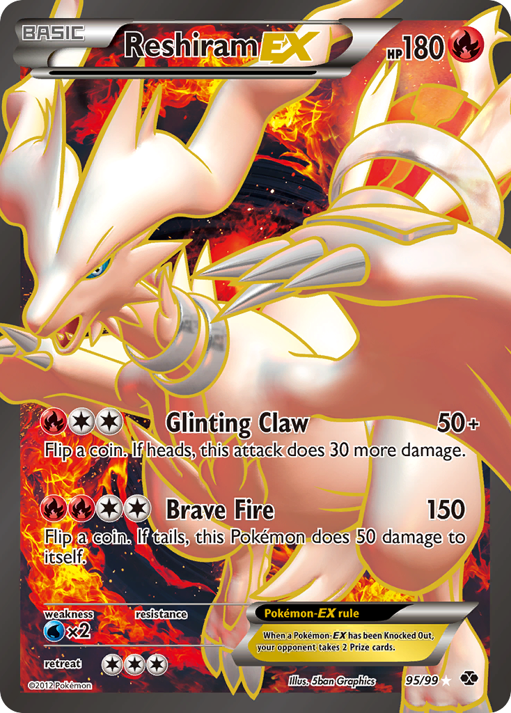 Reshiram EX (95/99) [Black & White: Next Destinies] | Pegasus Games WI