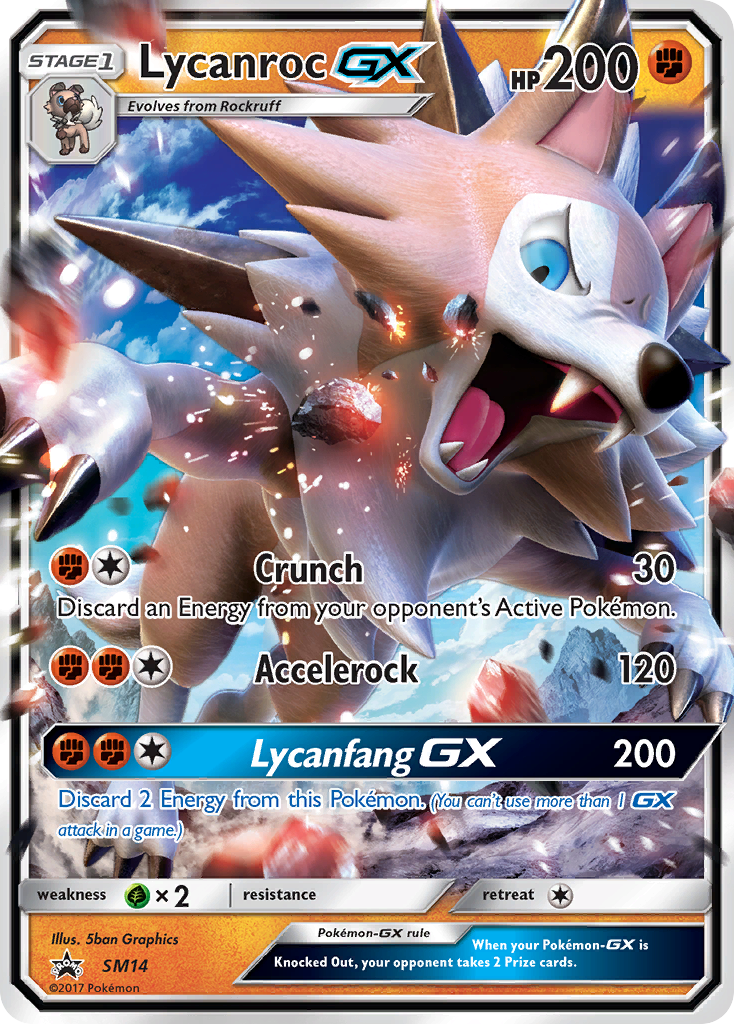 Lycanroc GX (SM14) [Sun & Moon: Black Star Promos] | Pegasus Games WI