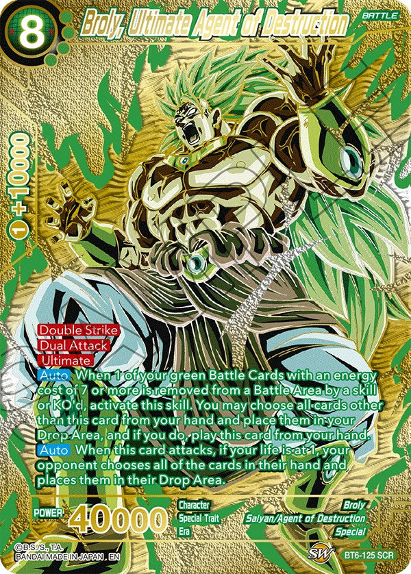 Broly, Ultimate Agent of Destruction (Premium Edition) (BT6-125) [5th Anniversary Set] | Pegasus Games WI