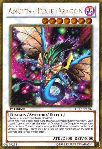 Ancient Pixie Dragon [PGLD-EN006] Gold Secret Rare | Pegasus Games WI