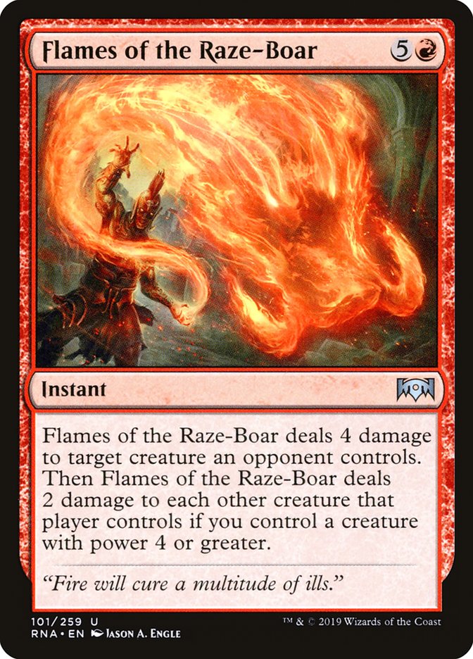 Flames of the Raze-Boar [Ravnica Allegiance] | Pegasus Games WI