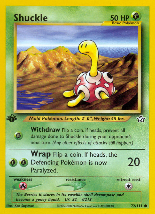 Shuckle (72/111) [Neo Genesis 1st Edition] | Pegasus Games WI