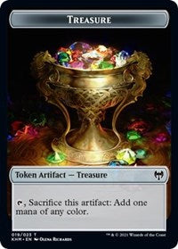 Treasure // Angel Warrior Double-Sided Token [Kaldheim Tokens] | Pegasus Games WI