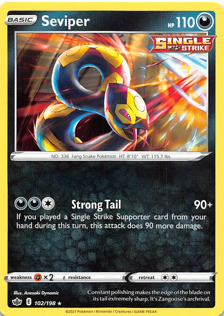 Seviper (102/198) [Sword & Shield: Chilling Reign] | Pegasus Games WI