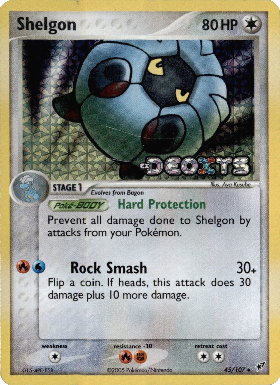 Shelgon (45/107) (Stamped) [EX: Deoxys] | Pegasus Games WI