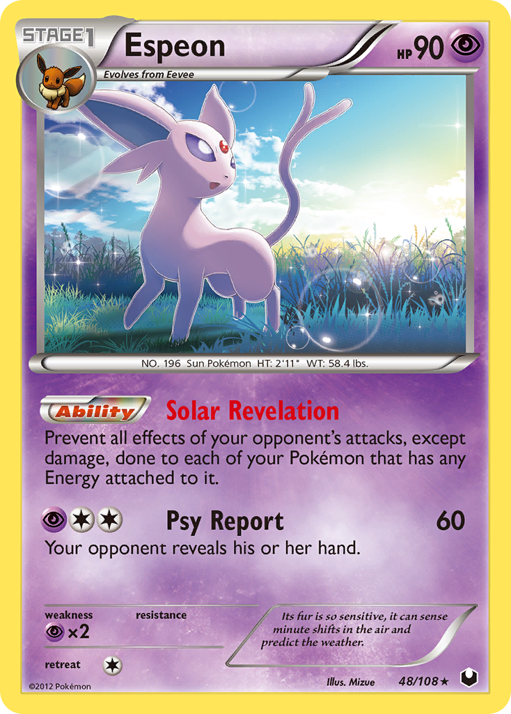 Espeon (48/108) [Black & White: Dark Explorers] | Pegasus Games WI