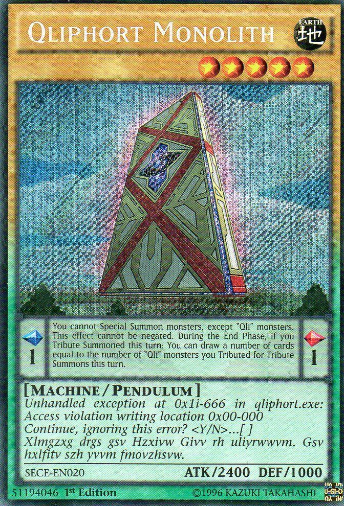 Qliphort Monolith [SECE-EN020] Secret Rare | Pegasus Games WI