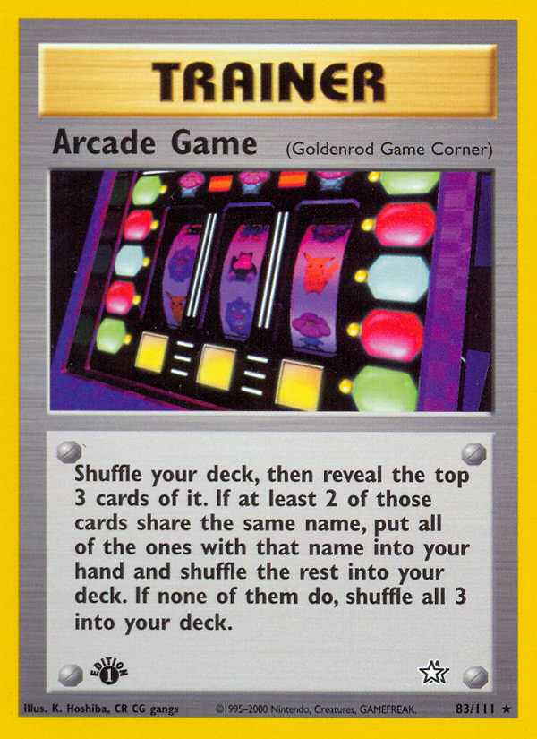 Arcade Game (83/111) [Neo Genesis 1st Edition] | Pegasus Games WI