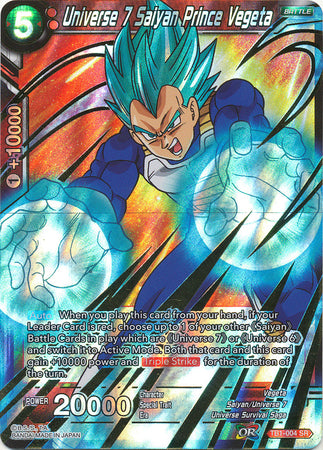 Universe 7 Saiyan Prince Vegeta [TB1-004] | Pegasus Games WI