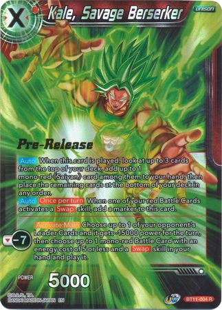Kale, Savage Berserker (BT11-004) [Vermilion Bloodline Prerelease Promos] | Pegasus Games WI