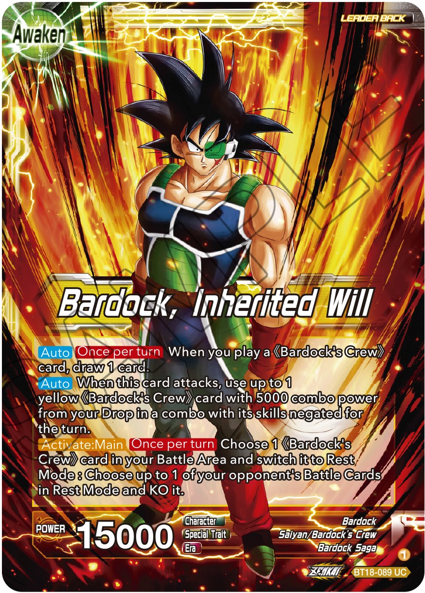 Bardock's Crew // Bardock, Inherited Will (BT18-089) [Dawn of the Z-Legends] | Pegasus Games WI