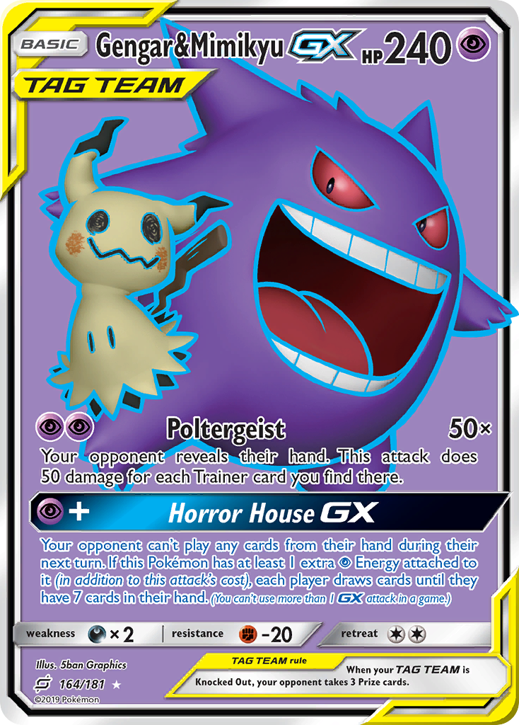 Gengar & Mimikyu GX (164/181) [Sun & Moon: Team Up] | Pegasus Games WI