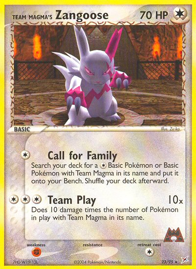 Team Magma's Zangoose (23/95) [EX: Team Magma vs Team Aqua] | Pegasus Games WI