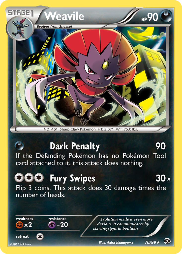 Weavile (70/99) [Black & White: Next Destinies] | Pegasus Games WI