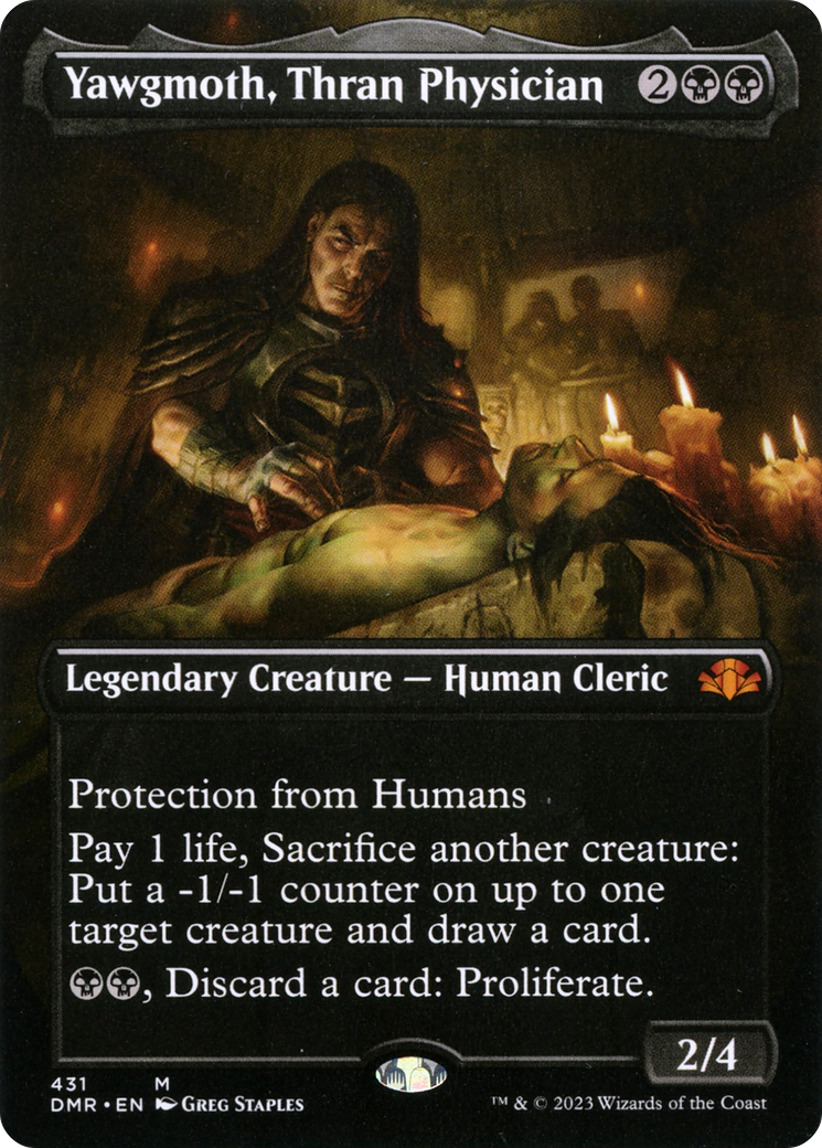 Yawgmoth, Thran Physician (Borderless Alternate Art) [Dominaria Remastered] | Pegasus Games WI