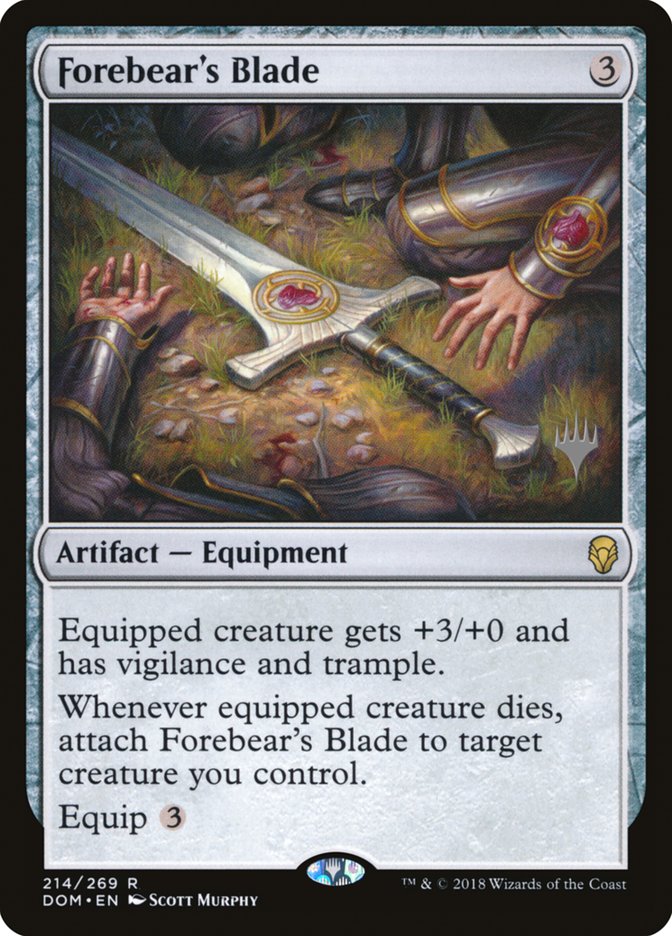 Forebear's Blade (Promo Pack) [Dominaria Promos] | Pegasus Games WI