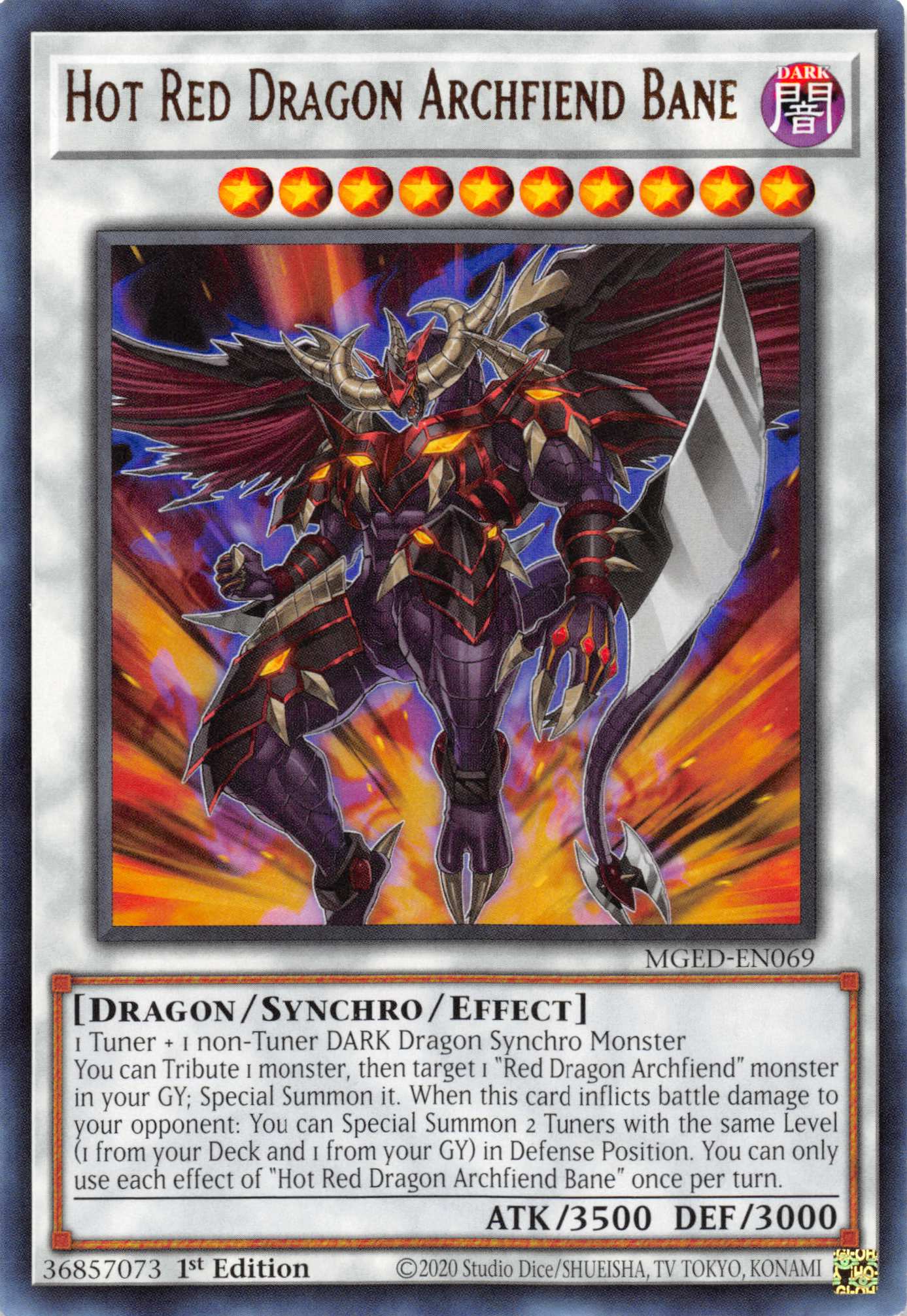 Hot Red Dragon Archfiend Bane [MGED-EN069] Rare | Pegasus Games WI