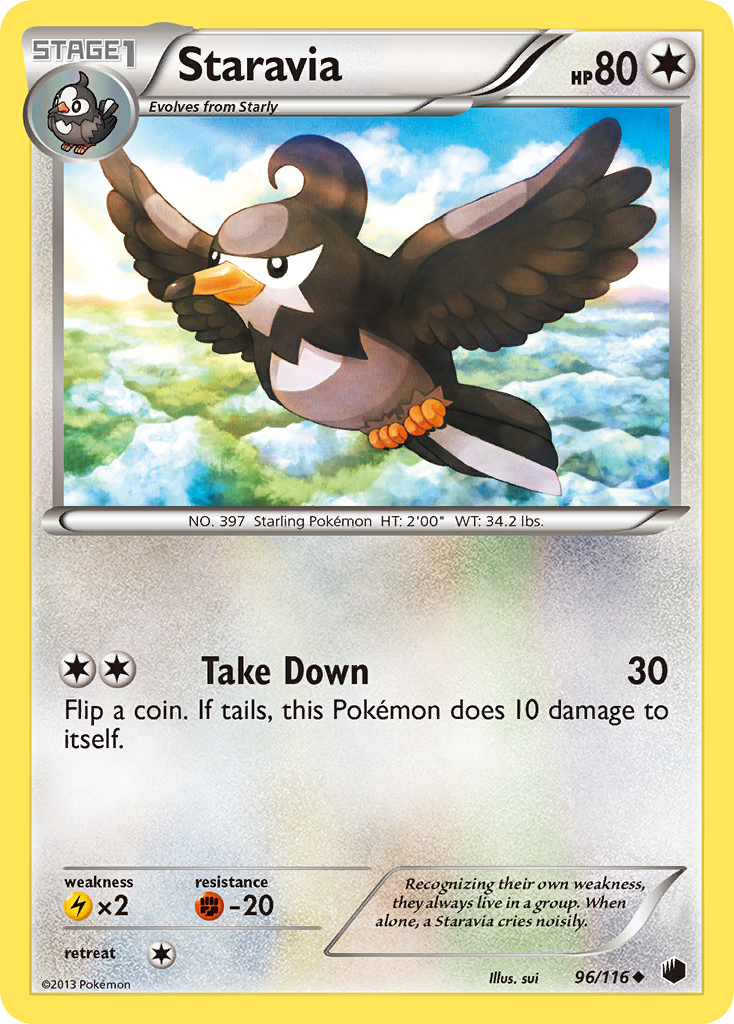 Staravia (96/116) [Black & White: Plasma Freeze] | Pegasus Games WI