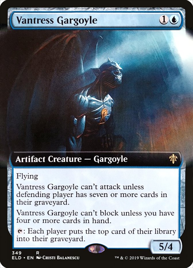 Vantress Gargoyle (Extended Art) [Throne of Eldraine] | Pegasus Games WI