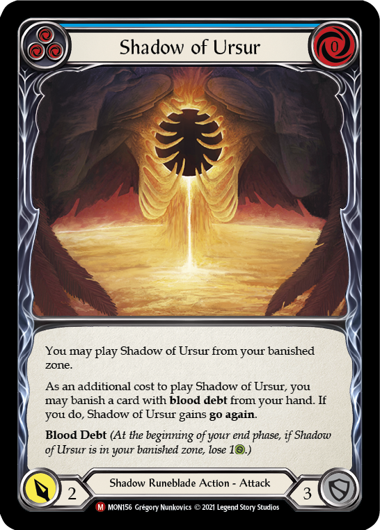 Shadow of Ursur (Rainbow Foil) [MON156-RF] 1st Edition Rainbow Foil | Pegasus Games WI