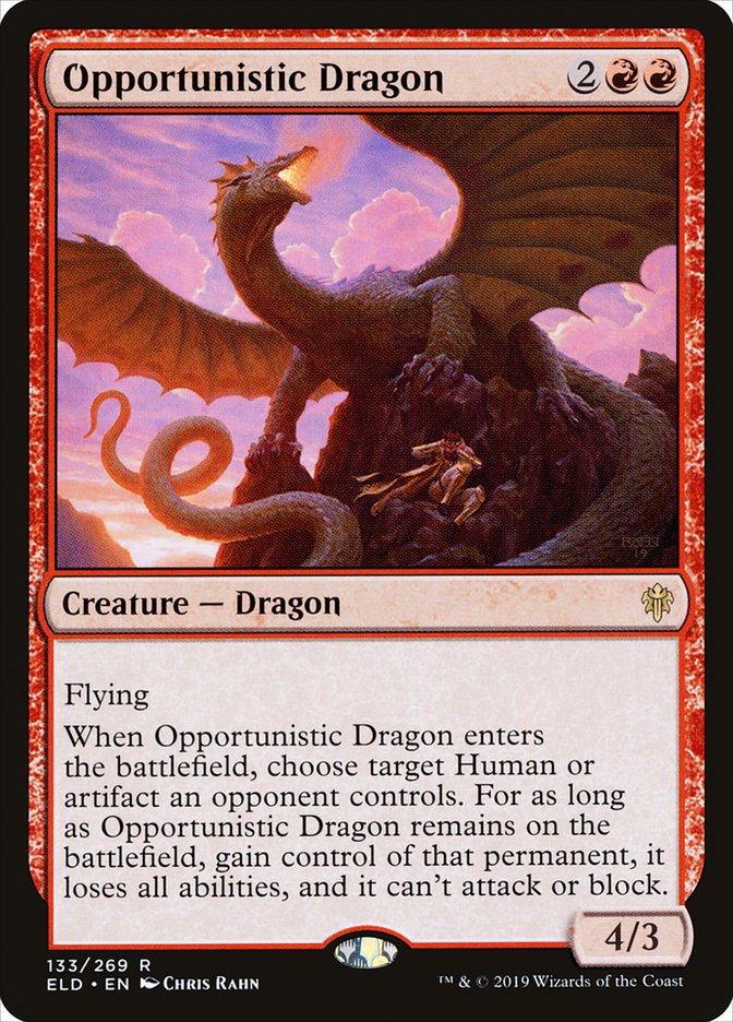 Opportunistic Dragon [Throne of Eldraine] | Pegasus Games WI