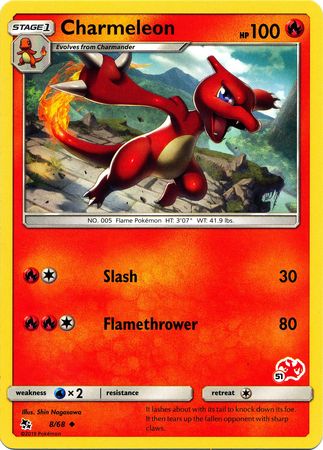 Charmeleon (8/68) (Charizard Stamp #51) [Battle Academy 2020] | Pegasus Games WI