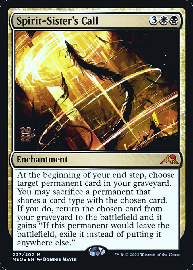 Spirit-Sister's Call [Kamigawa: Neon Dynasty Prerelease Promos] | Pegasus Games WI