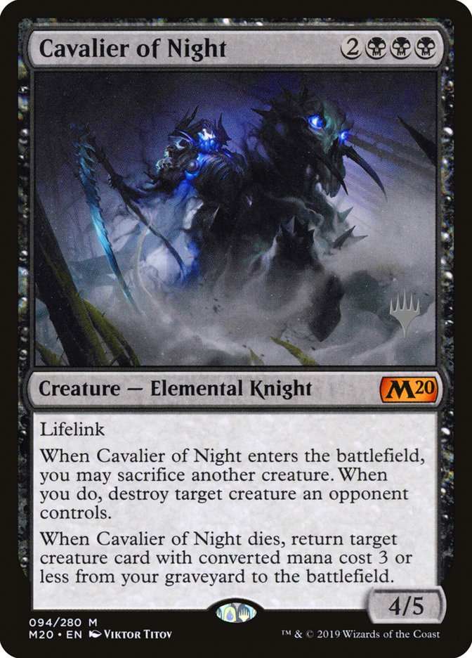 Cavalier of Night (Promo Pack) [Core Set 2020 Promos] | Pegasus Games WI