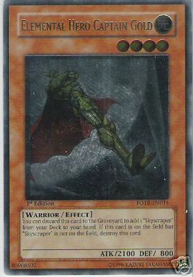 Elemental Hero Captain Gold (UTR) [FOTB-EN014] Ultimate Rare | Pegasus Games WI