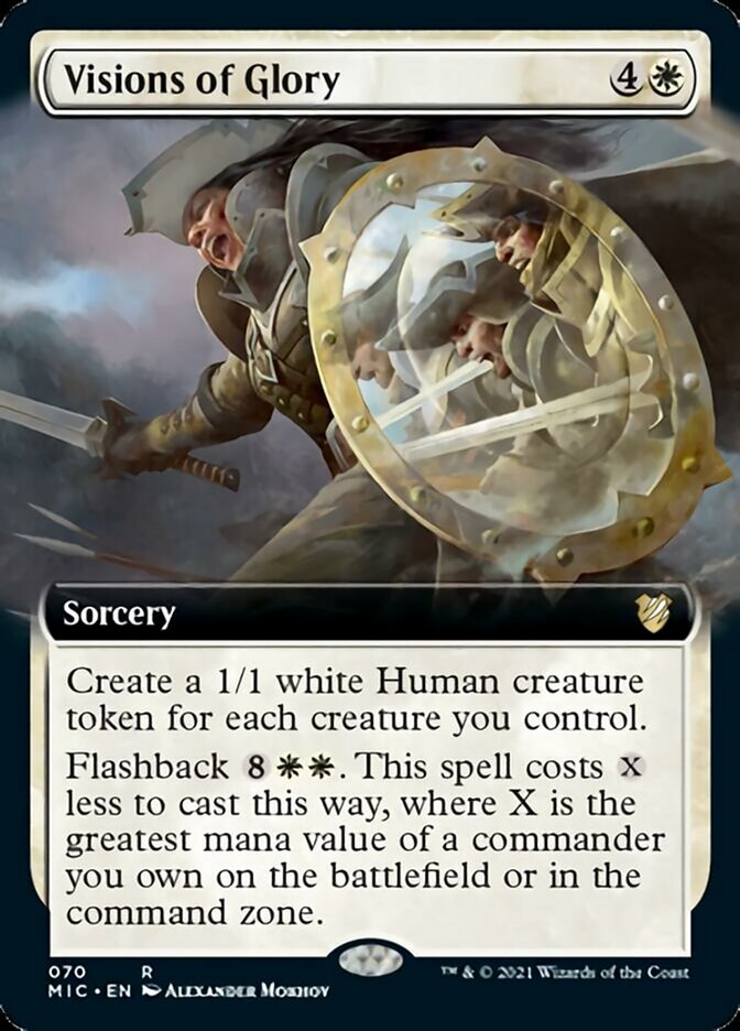 Visions of Glory (Extended Art) [Innistrad: Midnight Hunt Commander] | Pegasus Games WI