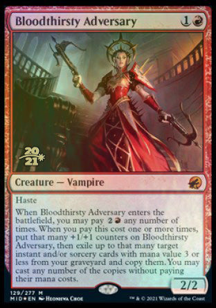 Bloodthirsty Adversary [Innistrad: Midnight Hunt Prerelease Promos] | Pegasus Games WI