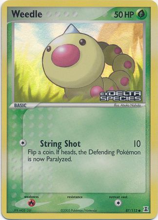 Weedle (87/113) (Stamped) [EX: Delta Species] | Pegasus Games WI