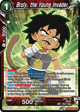 Broly, the Young Invader (Common) [BT13-026] | Pegasus Games WI